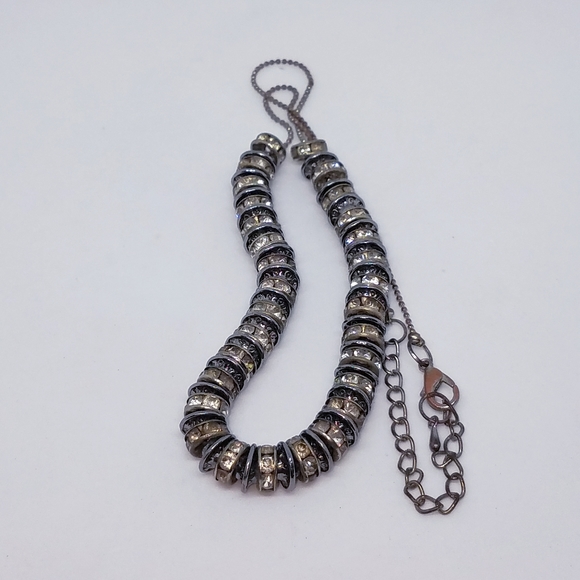 Vintage Jewelry Vintage Crystal Beaded Charm Necklace W Spacers 82